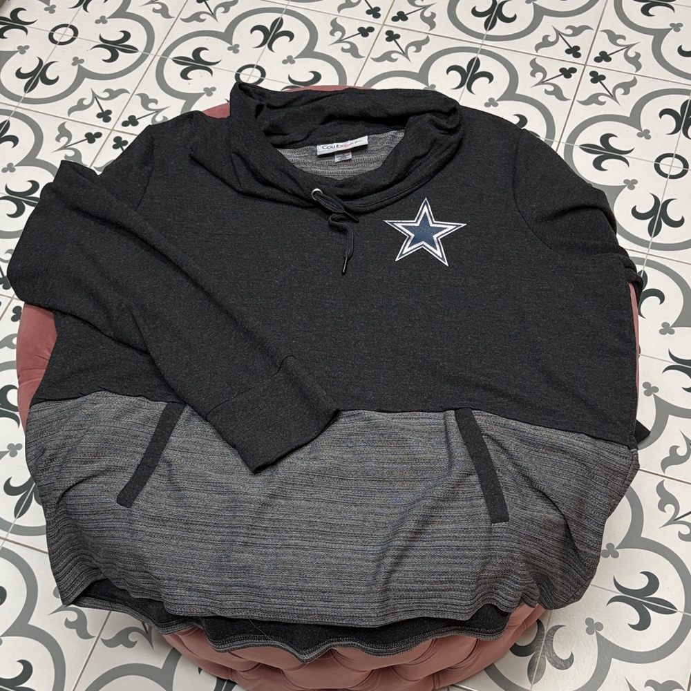 Dallas Cowboys Black and Gray Hoodie with Star Logo
